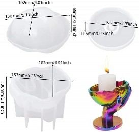 Molde soporte de velas mano