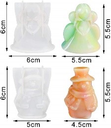 Moldes muñeco de nieve y angelita