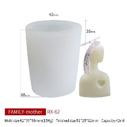 Molde vela cabeza inclinada a la derecha mediano