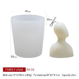 Molde vela corazon mediano