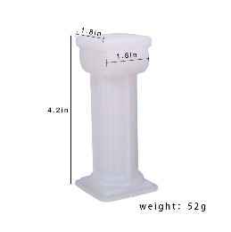 Molde vela de columna romana 3D con churo