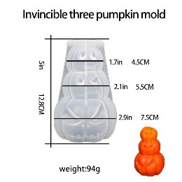 Molde calabaza Halloween 3 niveles