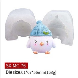 Molde de silicona pollito guiño