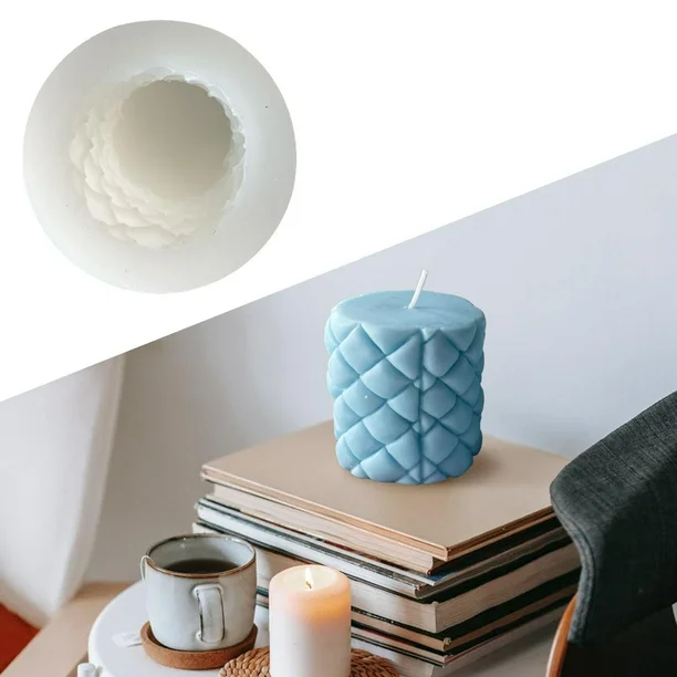 Molde para vela redondo con rombos