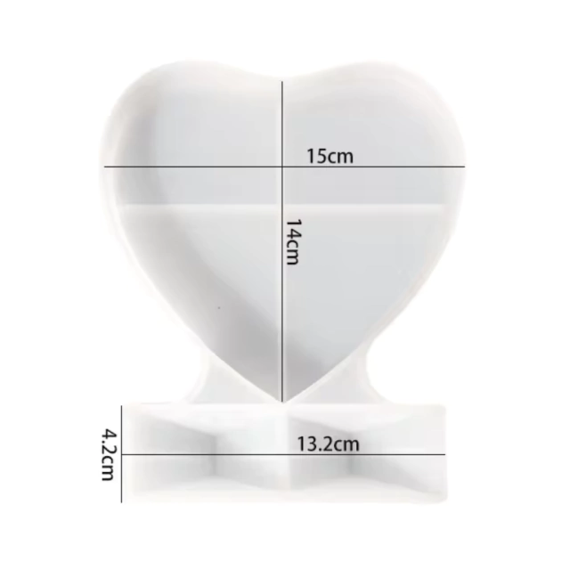 Molde de silicona portaretratos corazon grande