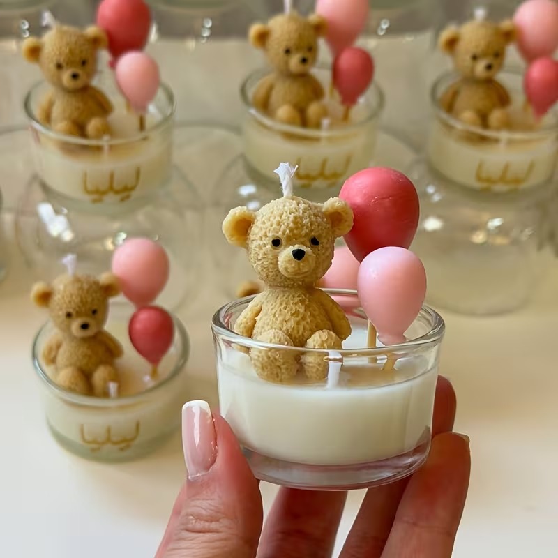 MOLDE OSITO Y 2 GLOBOS miniatura 2