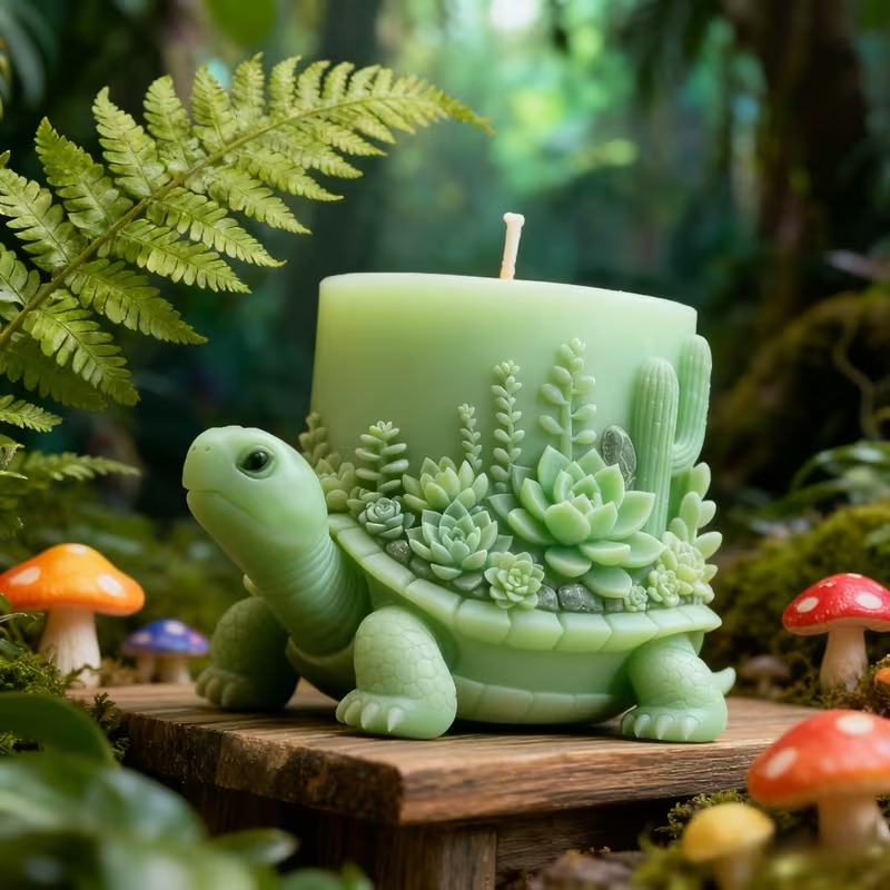 MOLDE TORTUGA FLORES miniatura 2