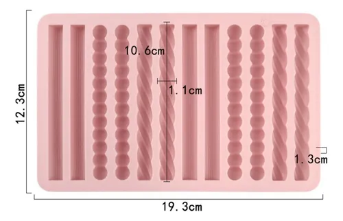 Moldes con forma de tiras geométricas2