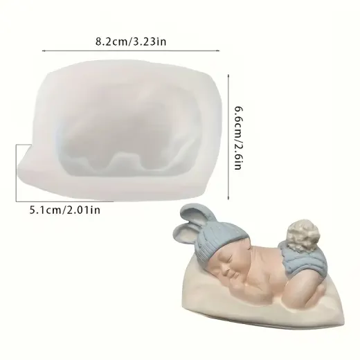 MOLDE BEBE DORMIDO
