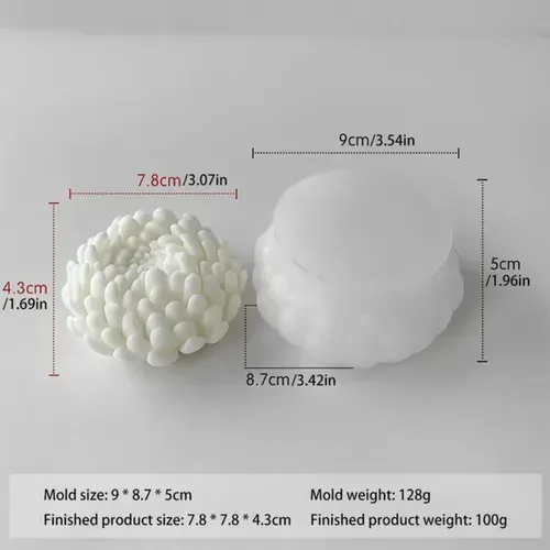 MOLDE FLOR CRISANTEMOS